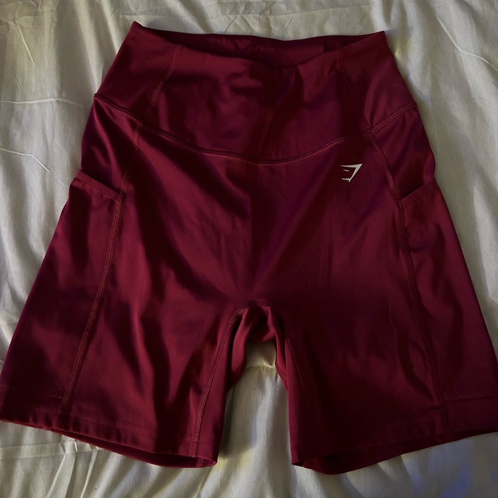 Gymshark Women's Athletic Shorts - Burgundy